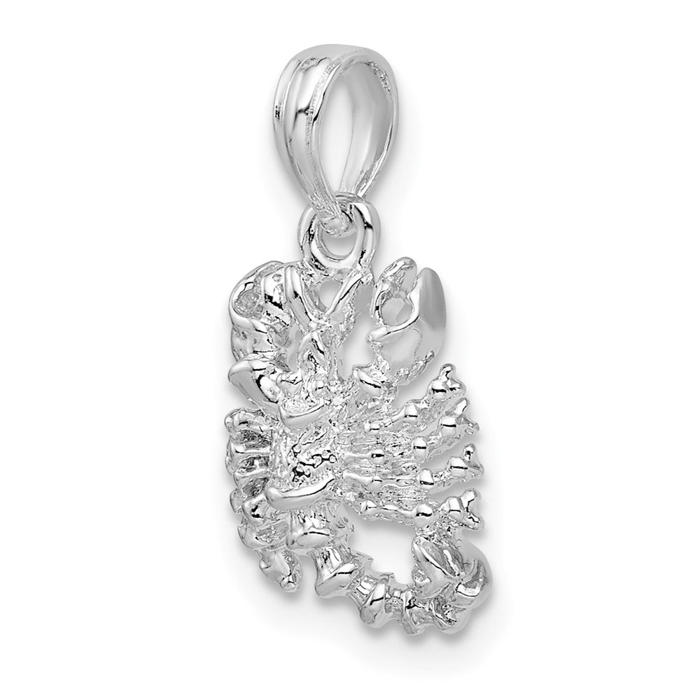 FJC Finejewelers 925 Sterling Silver Rhodium Plated Polished 3D Scorpio Zodiac Charm