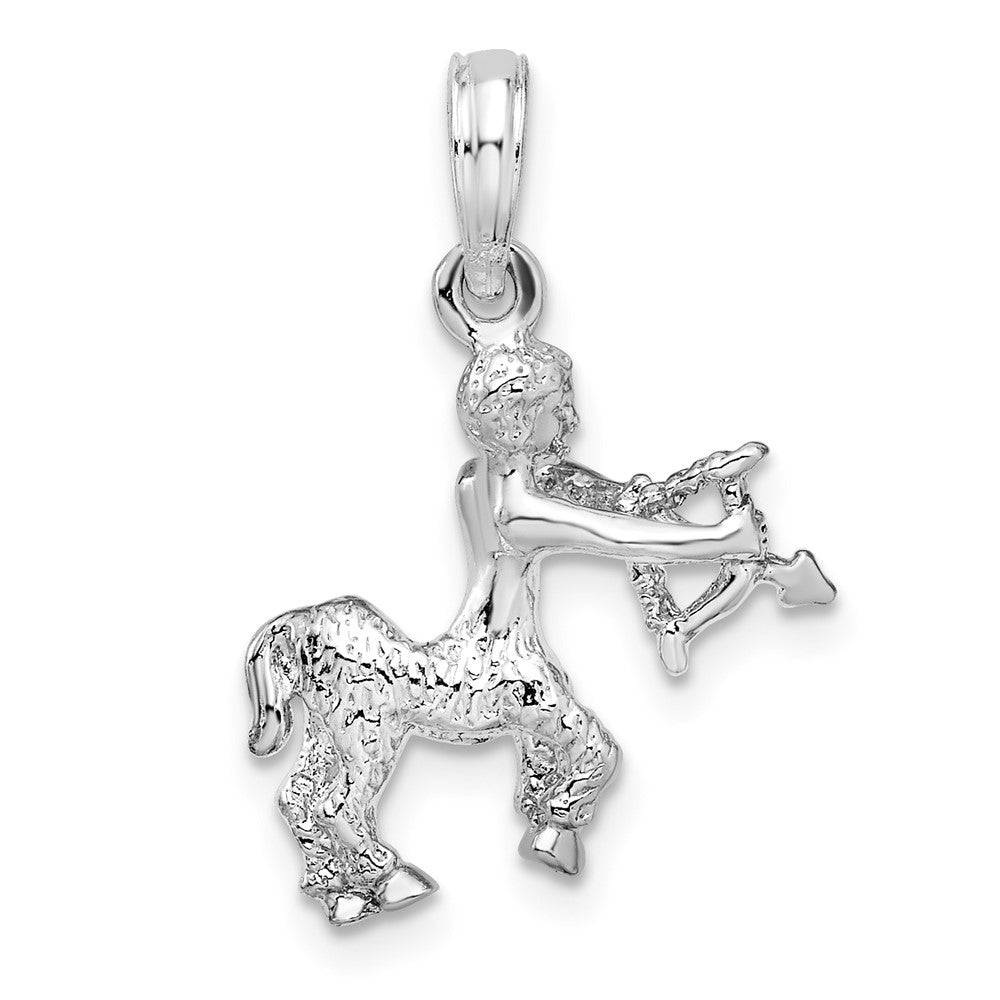 FJC Finejewelers 925 Sterling Silver Rhodium Plated Polished 3D Sagittarius Zodiac Charm