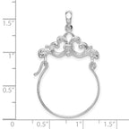 FJC Finejewelers 925 Sterling Silver Polished Scroll Design Charm Holder 34 mm