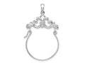 FJC Finejewelers 925 Sterling Silver Polished Scroll Design Charm Holder 34 mm