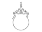 FJC Finejewelers 925 Sterling Silver Polished Scroll Design Charm Holder 34 mm