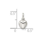 FJC Finejewelers 925 Sterling Silver Small Puffed Heart Charm 13 x 6 mm