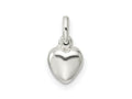 FJC Finejewelers 925 Sterling Silver Small Puffed Heart Charm 13 x 6 mm