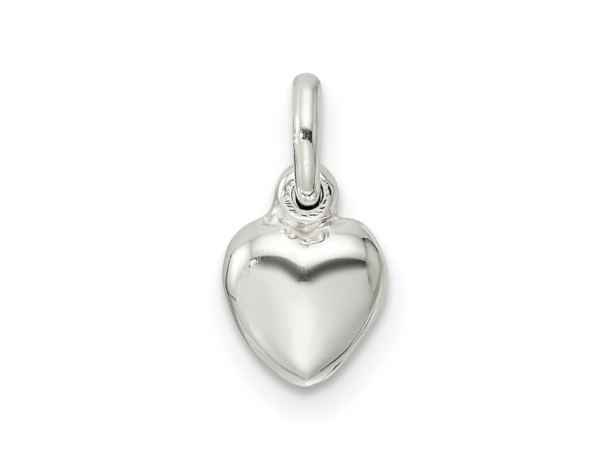 FJC Finejewelers 925 Sterling Silver Small Puffed Heart Charm 13 x 6 mm