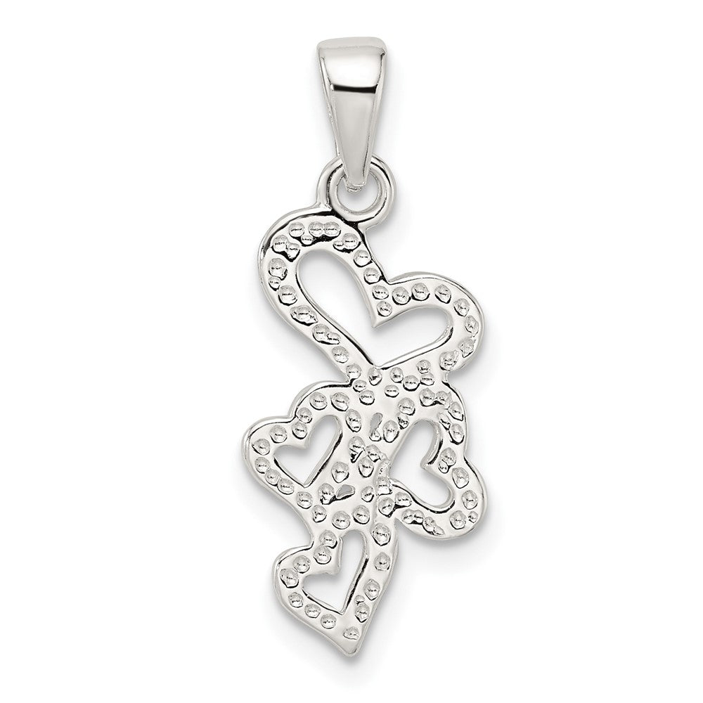 FJC Finejewelers 925 Sterling Silver Polished Multiple Heart Charm 26 x 10 mm