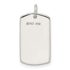 FJC Finejewelers 925 Sterling Silver Polished My Hero Dog Tag Charm 18 x 11 mm