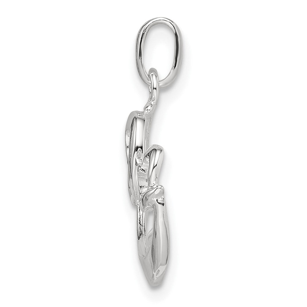 FJC Finejewelers 925 Sterling Silver Heart Believe in Yourself Charm 21 x 16 mm