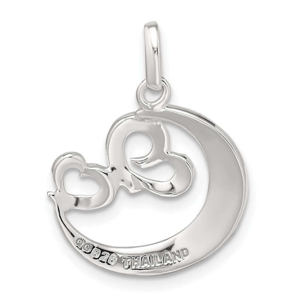 FJC Finejewelers 925 Sterling Silver Heart Believe in Yourself Charm 21 x 16 mm