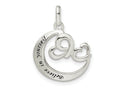 FJC Finejewelers 925 Sterling Silver Heart Believe in Yourself Charm 21 x 16 mm