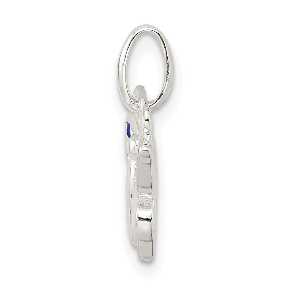 FJC Finejewelers 925 Sterling Silver Polished Enameled Butterfly Charm 18 x 13 mm