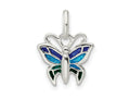 FJC Finejewelers 925 Sterling Silver Polished Enameled Butterfly Charm 18 x 13 mm