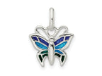 FJC Finejewelers 925 Sterling Silver Polished Enameled Butterfly Charm 18 x 13 mm