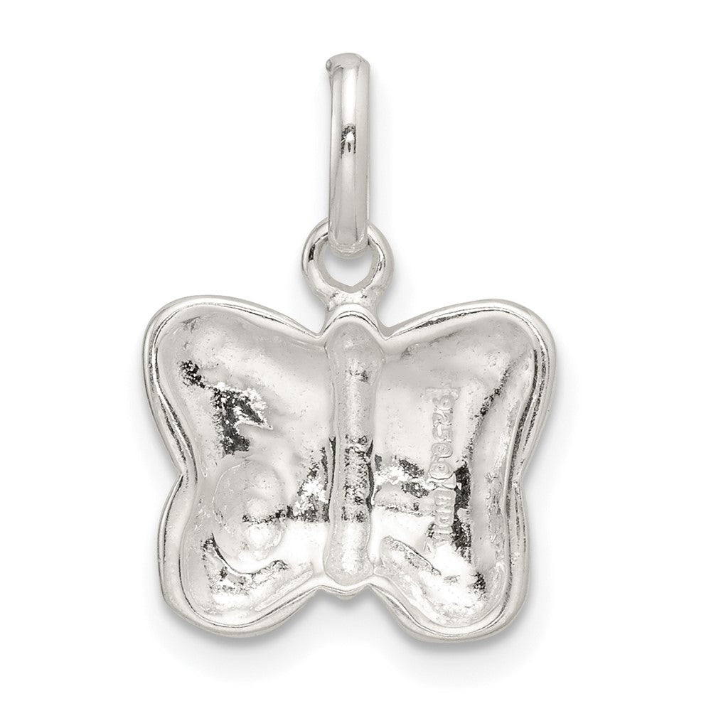 FJC Finejewelers 925 Sterling Silver Polished Enameled Butterfly with Ladybug Charm 20 x 13 mm