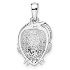 FJC Finejewelers 925 Sterling Silver Rhodium Plated Preciosa Crystal Mouse Charm 23 x 11 mm