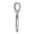 FJC Finejewelers 925 Sterling Silver Rhodium Plated Multi-Color Nano Crystal Rainbow Charm 16 x 14 mm