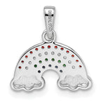 FJC Finejewelers 925 Sterling Silver Rhodium Plated Multi-Color Nano Crystal Rainbow Charm 16 x 14 mm