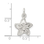FJC Finejewelers 925 Sterling Silver Puffed Flower Charm 21 x 12 mm