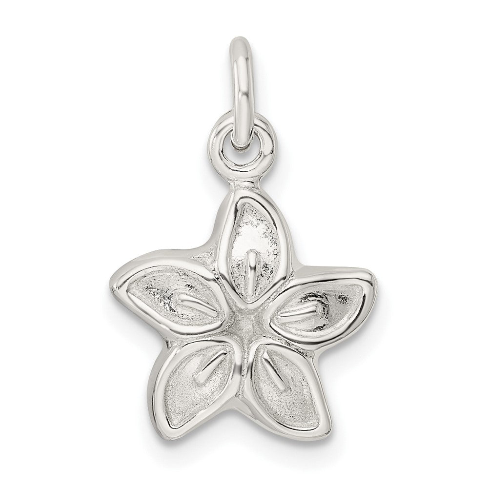 FJC Finejewelers 925 Sterling Silver Puffed Flower Charm 21 x 12 mm