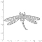 FJC Finejewelers 925 Sterling Silver Polished Dragonfly with Filigree Wings Slide 30 x 57 mm