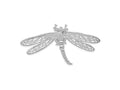 FJC Finejewelers 925 Sterling Silver Polished Dragonfly with Filigree Wings Slide 30 x 57 mm