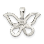 FJC Finejewelers 925 Sterling Silver Antiqued Polished Marcasite Butterfly Charm 17 x 19 mm
