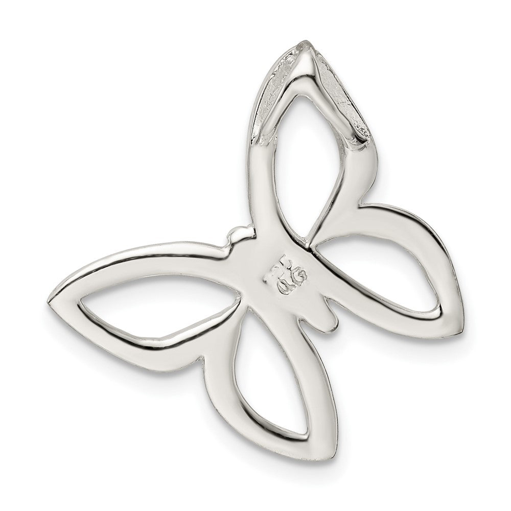 FJC Finejewelers 925 Sterling Silver Polished Butterfly Chain Slide 23 x 19 mm