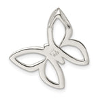 FJC Finejewelers 925 Sterling Silver Polished Butterfly Chain Slide 23 x 19 mm