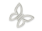 FJC Finejewelers 925 Sterling Silver Polished Butterfly Chain Slide 23 x 19 mm