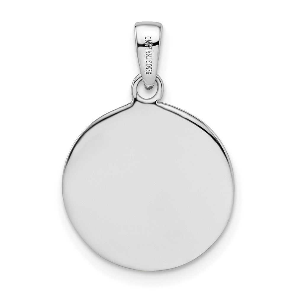 FJC Finejewelers 925 Sterling Silver Rhodium Plated Oxidized Circle Tree Charm 22 x 14 mm