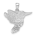 FJC Finejewelers 925 Sterling Silver Rhodium Plated Preciosa Crystal Hummingbird Charm 24 x 22 mm