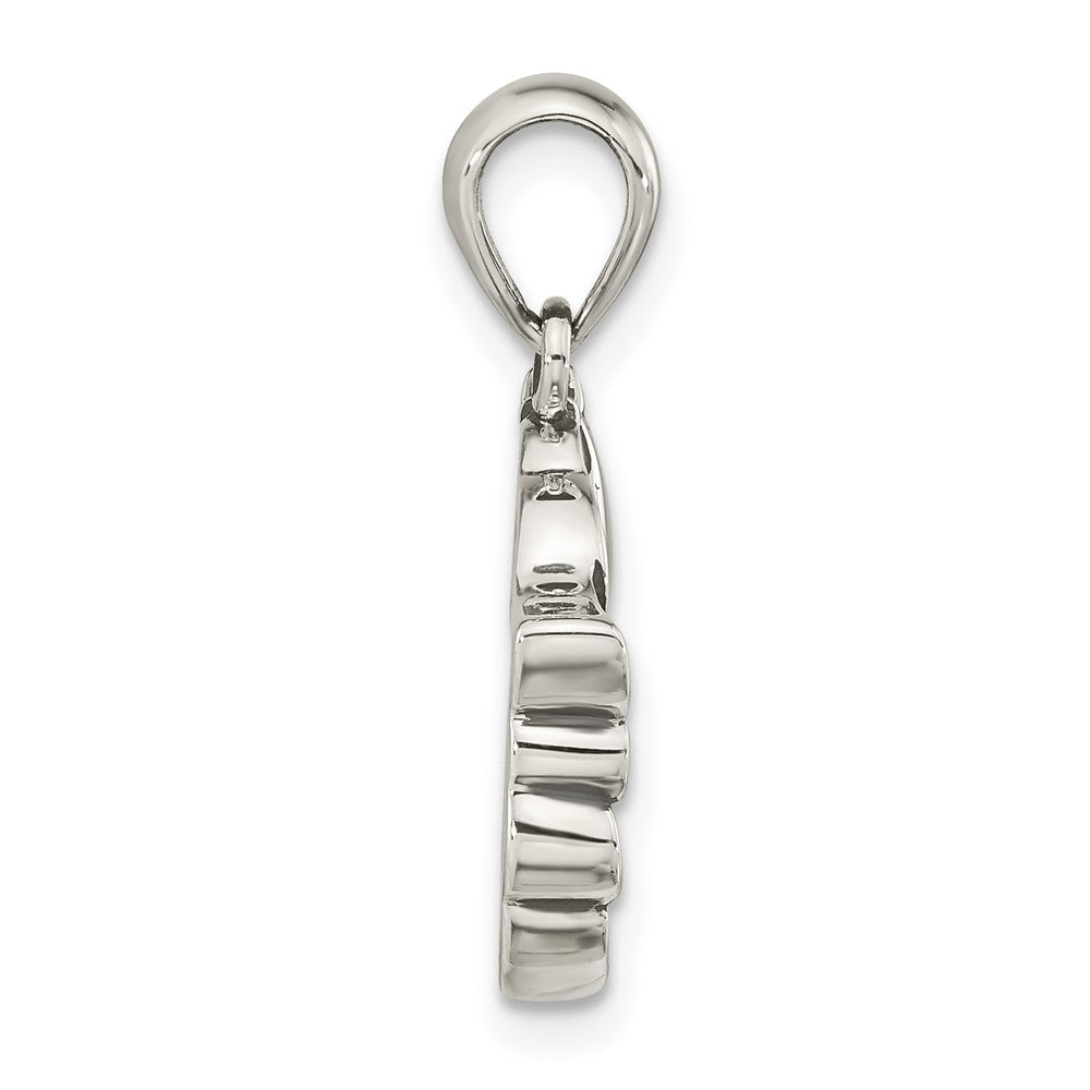 FJC Finejewelers 925 Sterling Silver Antiqued Polished Horse Charm 21 x 15 mm
