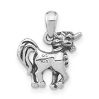 FJC Finejewelers 925 Sterling Silver Antiqued Polished Unicorn Charm 16 x 12 mm
