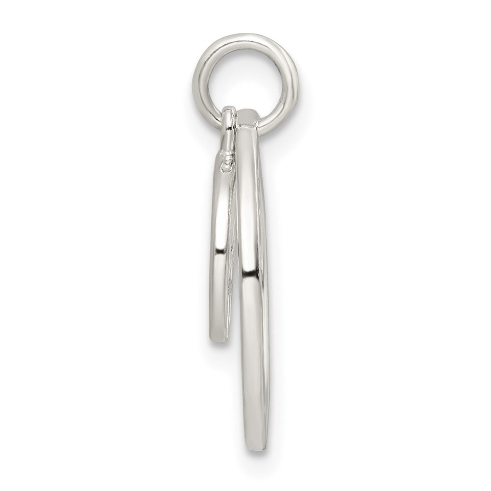 FJC Finejewelers 925 Sterling Silver Round NOT ALL WHO WANDER Charm 19 x 16 mm