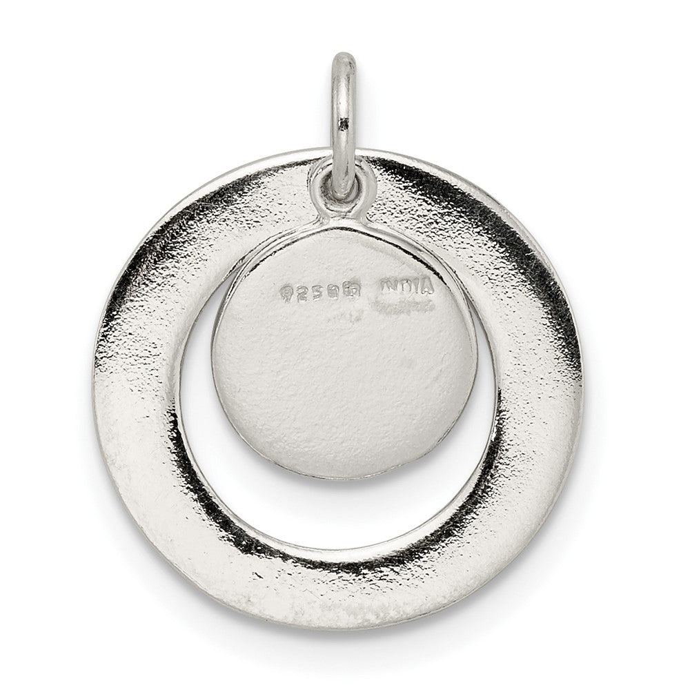 FJC Finejewelers 925 Sterling Silver Round NOT ALL WHO WANDER Charm 19 x 16 mm