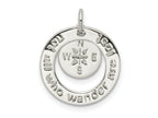 FJC Finejewelers 925 Sterling Silver Round NOT ALL WHO WANDER Charm 19 x 16 mm