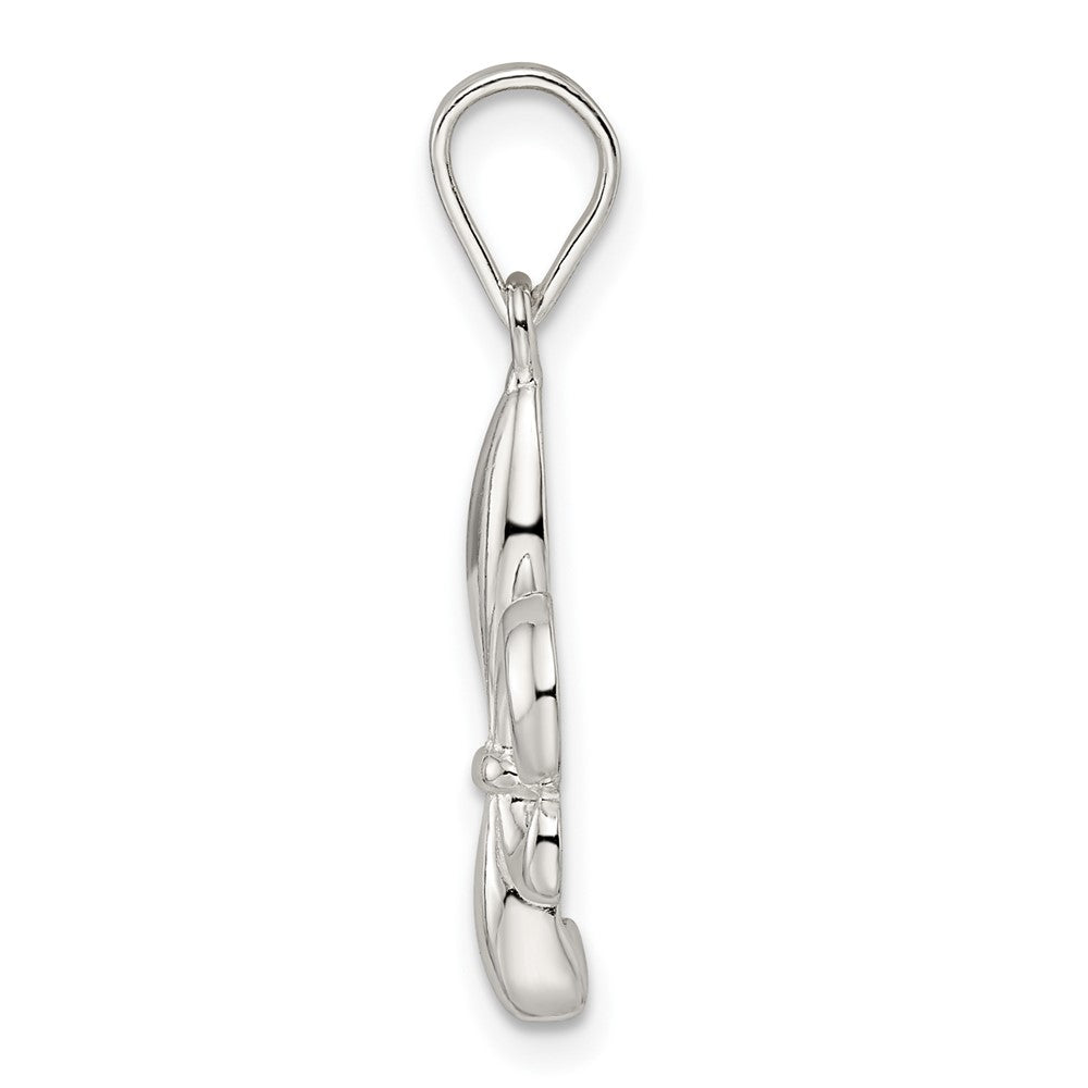 FJC Finejewelers 925 Sterling Silver Rhodium Plated Fleur de Lis Charm 27 x 15 mm