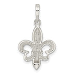 FJC Finejewelers 925 Sterling Silver Rhodium Plated Fleur de Lis Charm 27 x 15 mm
