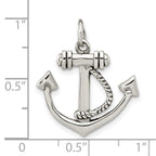 FJC Finejewelers 925 Sterling Silver Polished Anchor Charm 25 x 21 mm