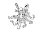 FJC Finejewelers 925 Sterling Silver Rhodium Plated Polished Octopus Slide 37 x 38 mm