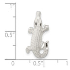 FJC Finejewelers 925 Sterling Silver Satin and Polished Bright Cut Alligator Chain Slide 21 x 10 mm
