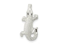 FJC Finejewelers 925 Sterling Silver Satin and Polished Bright Cut Alligator Chain Slide 21 x 10 mm