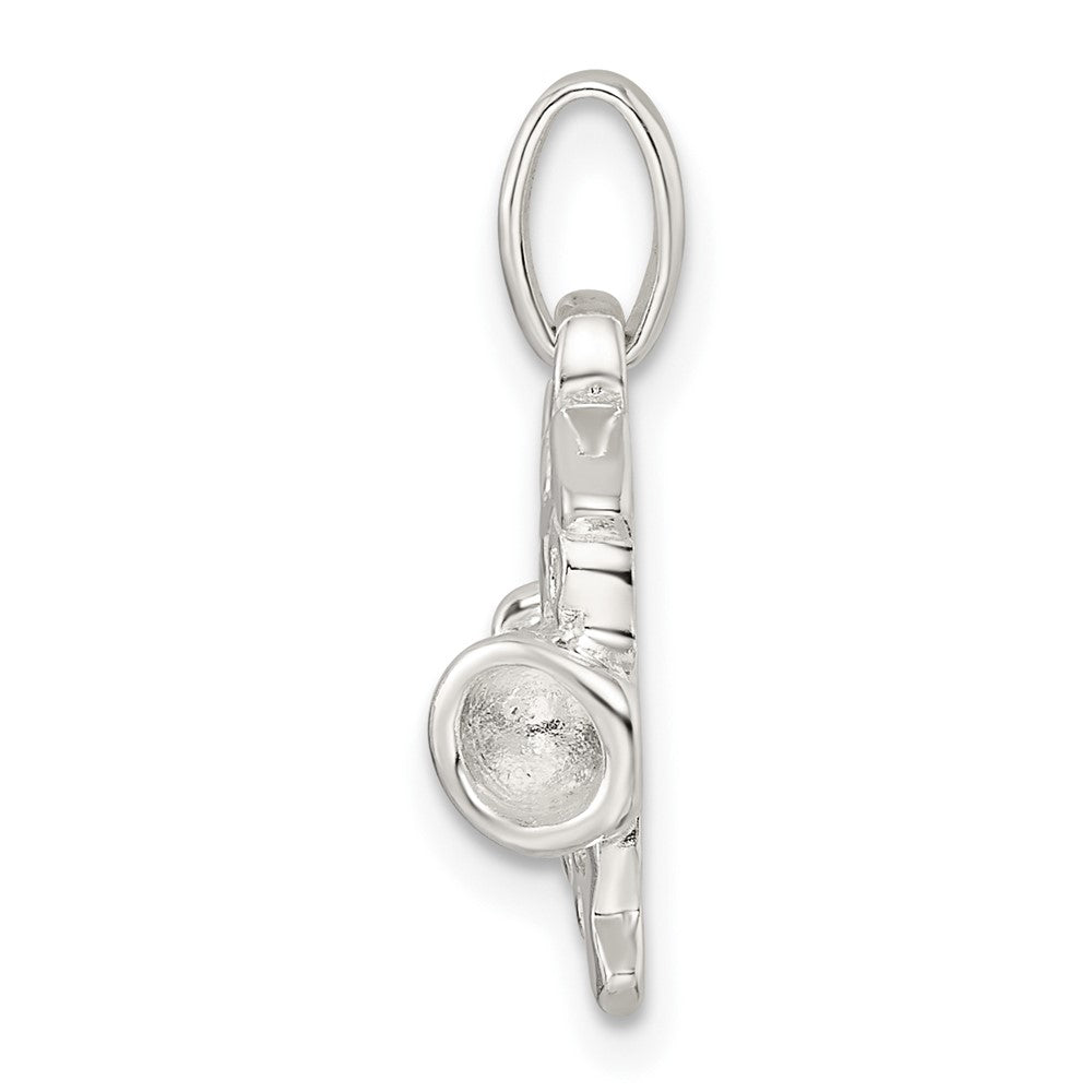 FJC Finejewelers 925 Sterling Silver Polished I Love Cheer Charm 18 x 14 mm