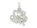 FJC Finejewelers 925 Sterling Silver Polished I Love Cheer Charm 18 x 14 mm