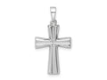 FJC Finejewelers 925 Sterling Silver Rhodium Plated Polished Cross Charm 28 x 15 mm