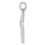 FJC Finejewelers 925 Sterling Silver Rhodium Plated Polished Cross Charm 23 x 12 mm