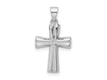 FJC Finejewelers 925 Sterling Silver Rhodium Plated Polished Cross Charm 23 x 12 mm