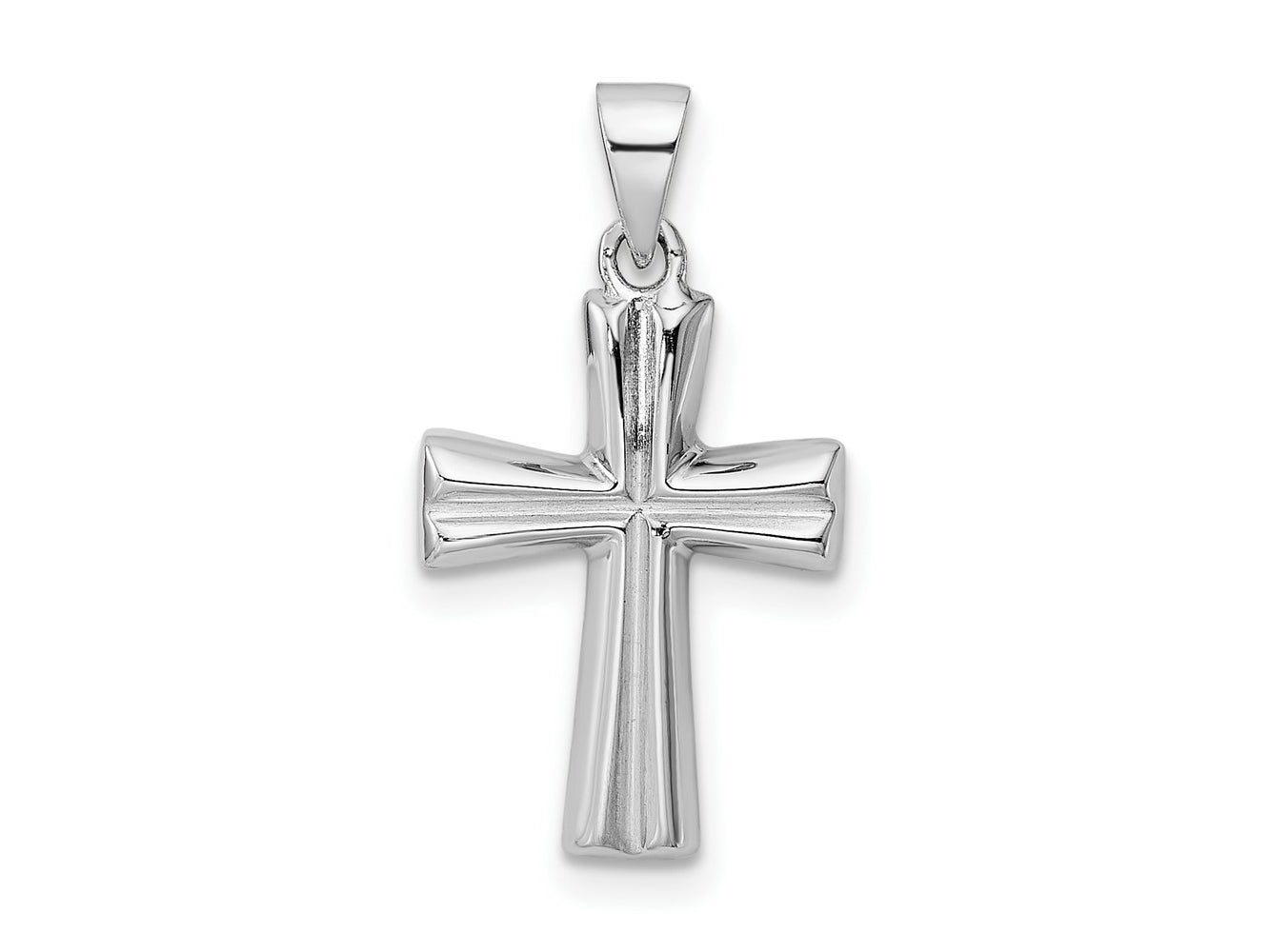 FJC Finejewelers 925 Sterling Silver Rhodium Plated Polished Cross Charm 23 x 12 mm