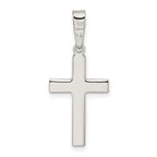 FJC Finejewelers 925 Sterling Silver Polished and Satin Center Latin Cross Charm 35 x 16 mm