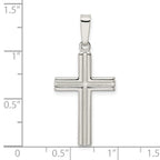 FJC Finejewelers 925 Sterling Silver Polished and Satin Latin Cross Charm 29 x 13 mm