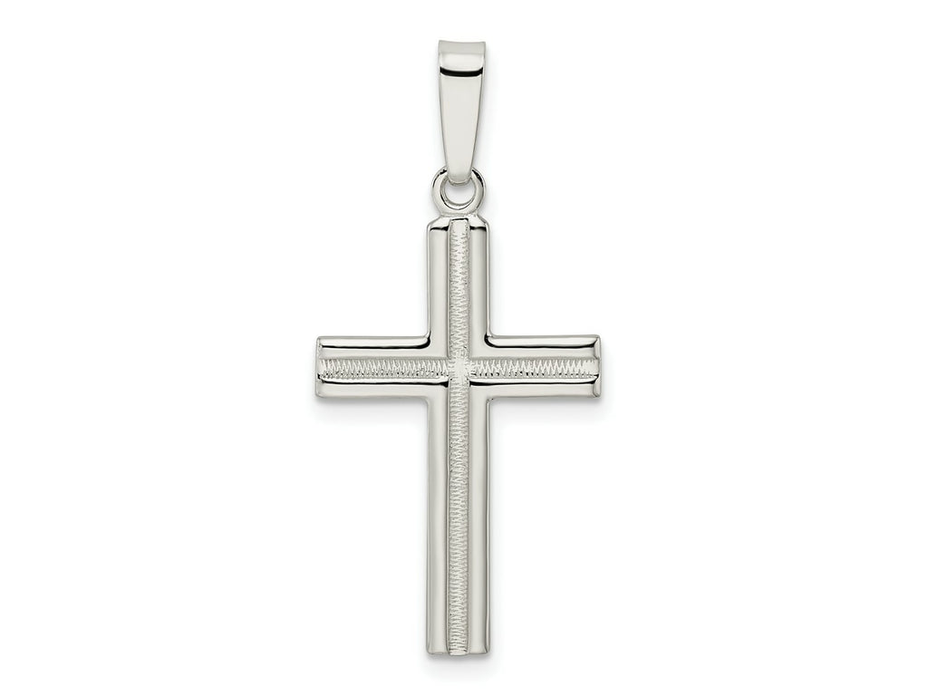 FJC Finejewelers 925 Sterling Silver Polished and Satin Latin Cross Charm 29 x 13 mm